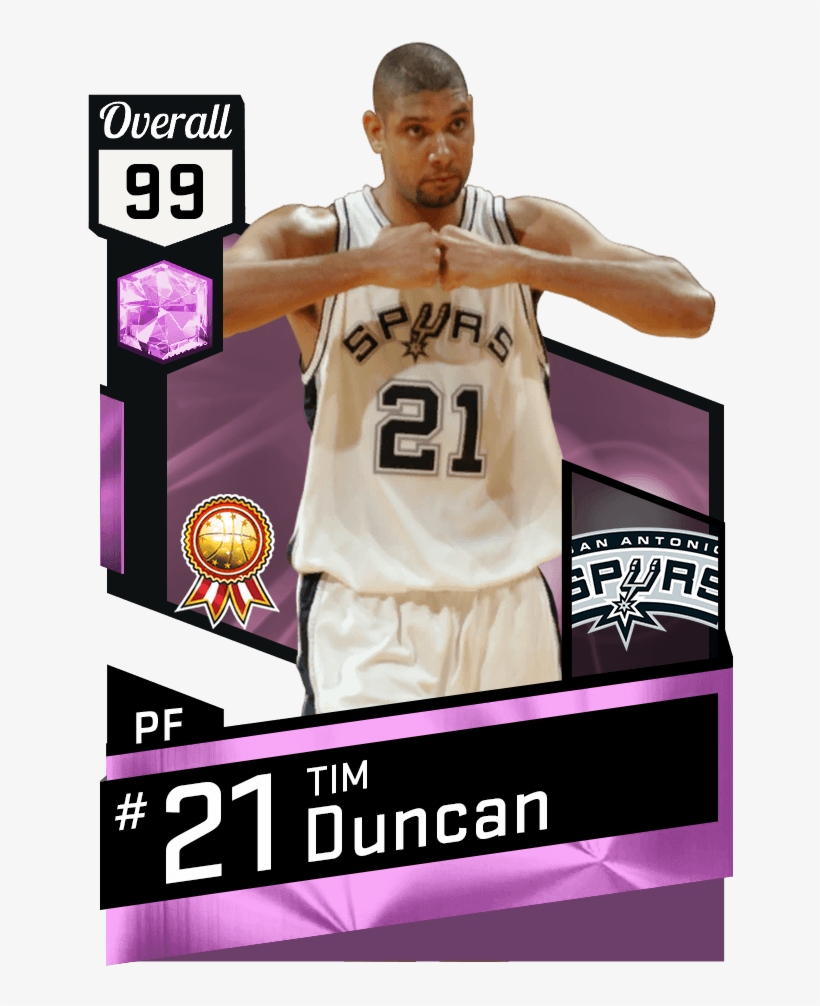 Tim Duncan - 99 Steph Curry 2k17, transparent png download