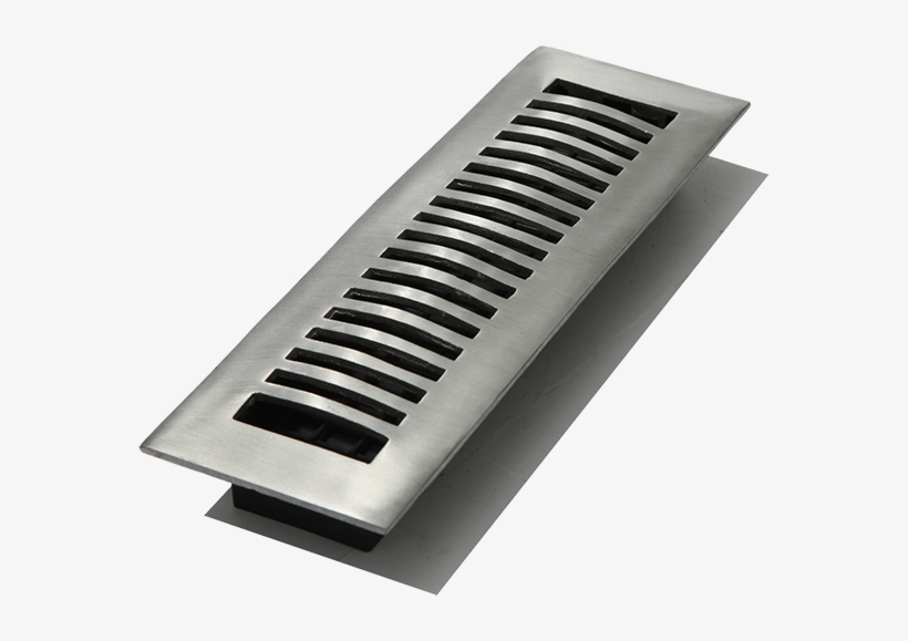 2″x10″ Contemporary Solid Brass Floor Register Aluminum - Aluminium, transparent png download