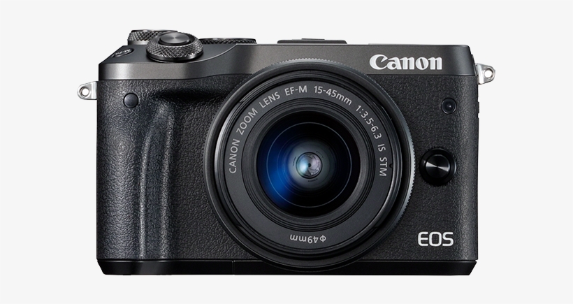 Canon Eos M6 - Canon Eos M6 Black + Ef-m 15-45mm Digital Camera, transparent png download