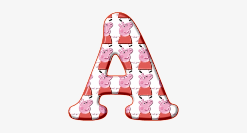 Alfabeto De Peppa Pig En Rojo - Abecedario De Peppa Png, transparent png download