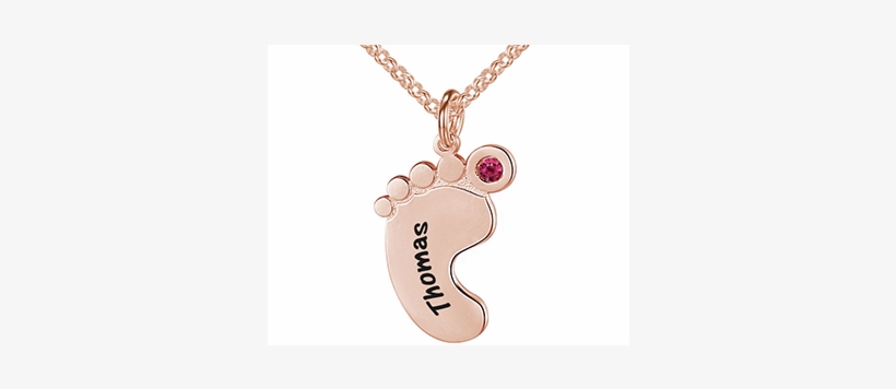 Personalized Foot Birthstone Name Necklace Custom Children, transparent png download