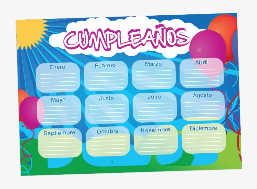 Calendario De Cumpleaos Para El Aula Buscar Con Google - Calendario Para Cumpleaños Descargar, transparent png download