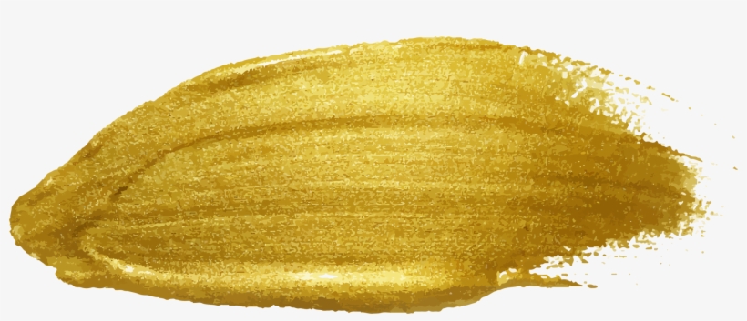 Gold Paint Brush Strokefreetoedit - Paintbrush, transparent png download