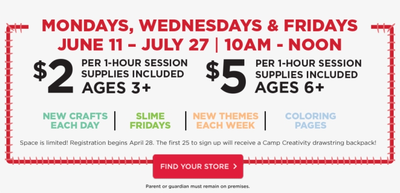 Save - Michaels Camp Creativity 2018, transparent png download