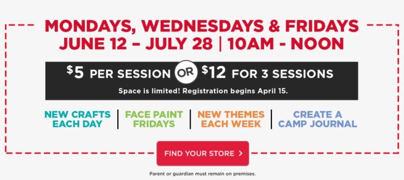 Enjoy Arts And Crafts This Summer At Area Michaels - Michaels Camp Creativity 2017, transparent png download