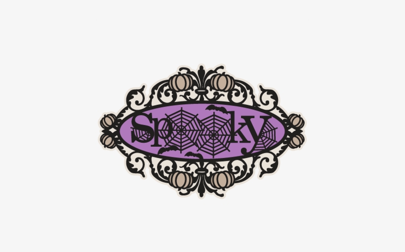 Spooky Title Frame Svg Scrapbook Cut File Cute Clipart - Illustration, transparent png download