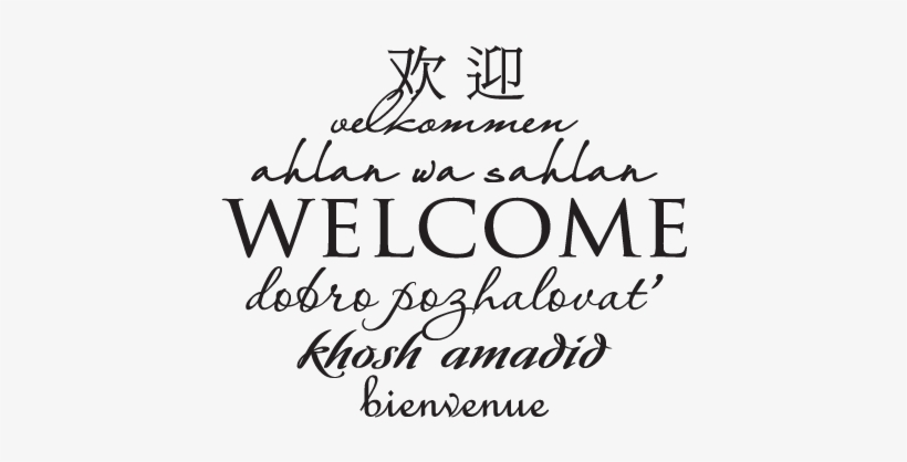 International Welcome Wall Quotes™ Decal - Welcome In Different Languages Png, transparent png download