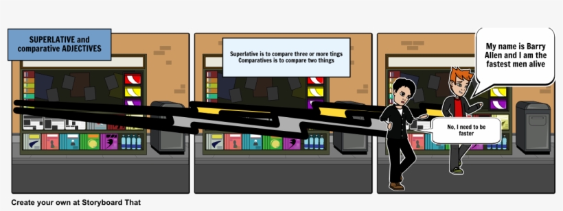 Flash V Zoom, Superlative V Comparative - Cartoon, transparent png download