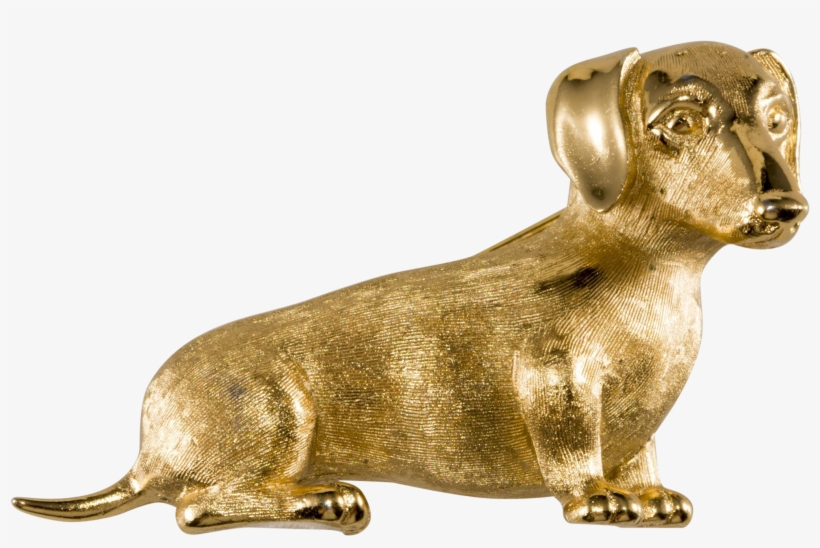 Trifari 1960s Dachshund Dog Brooch Pin - Brooch, transparent png download