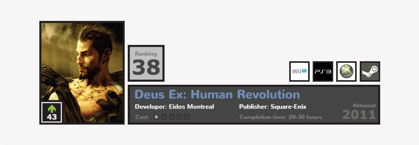 Human Revolution Is A Prequel To The Original Deus - Deus Ex: Human Revolution, transparent png download