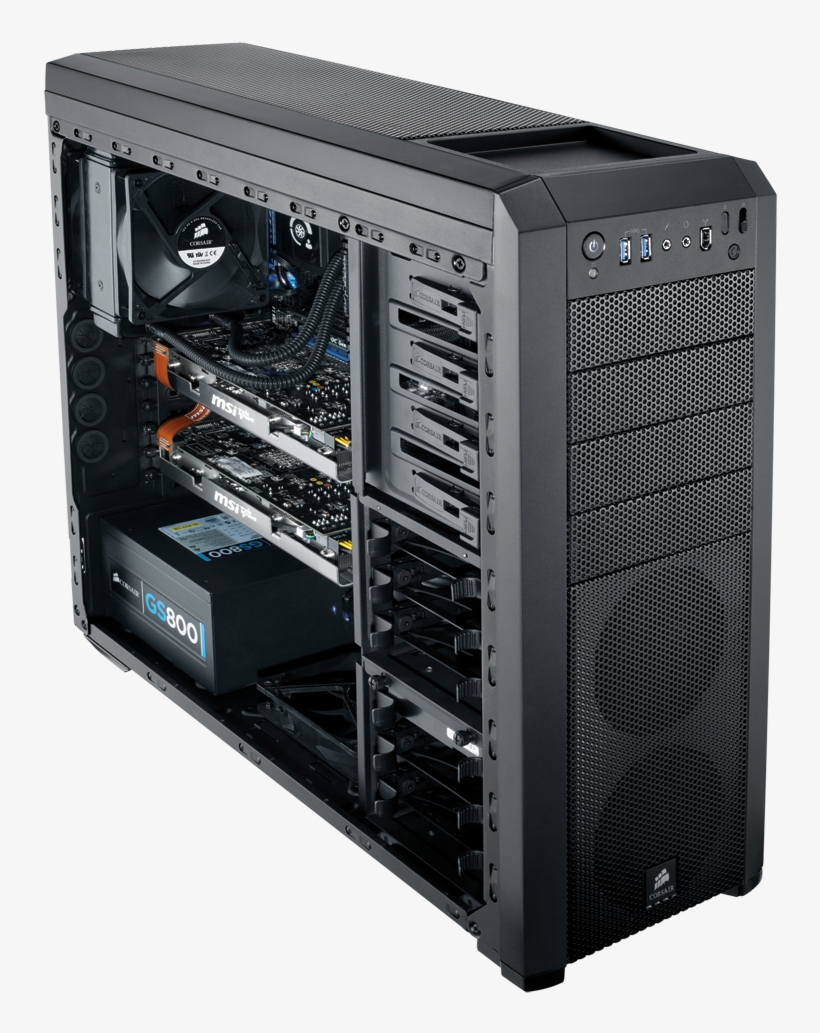 Corsair 500r Carbide Series Structure With Molded Abs - Corsair - Carbide Series 500r Pc Tower Case - Black, transparent png download