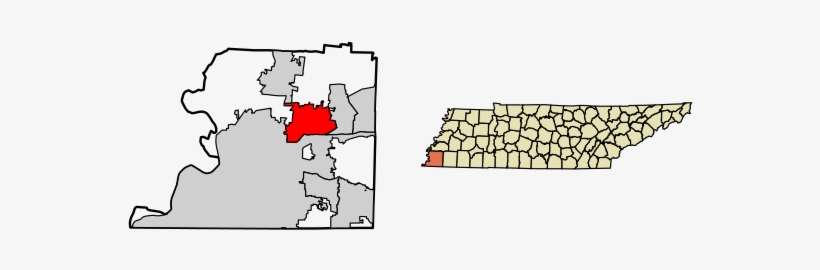 Location Of Bartlett In Shelby County, Tennessee - Tennessee County Map, transparent png download