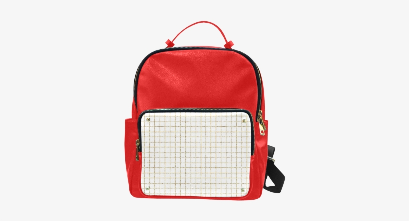 Gold Glitter Checker Pattern Campus Backpack/large - Yimao Rainbow Clouds Pu Leather Women Small Backpack, transparent png download