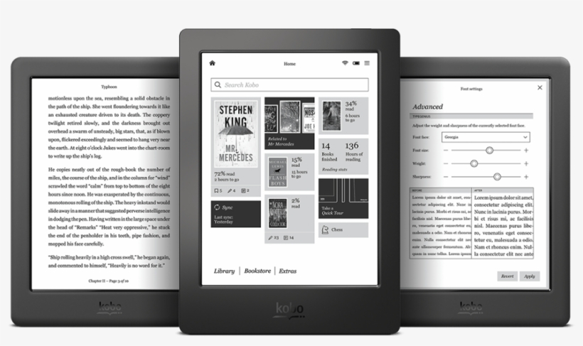 Kobo Aura 6.8" Waterproof - Black, transparent png download