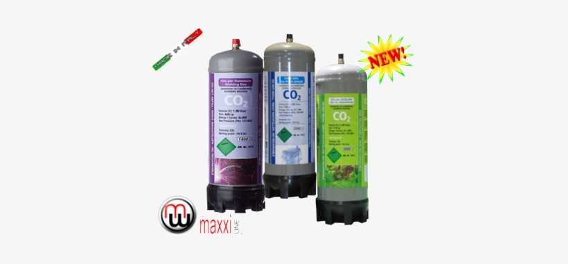 Maxxiline 100% Co2 Bottles For Aquariums, Co2 E290 - Co2 Disposable Cylinder Aquarium, transparent png download