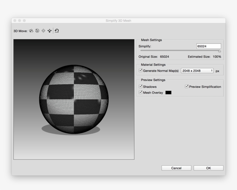 Settings In The Simplify 3d Mesh Dialog - Adobe Photoshop, transparent png download