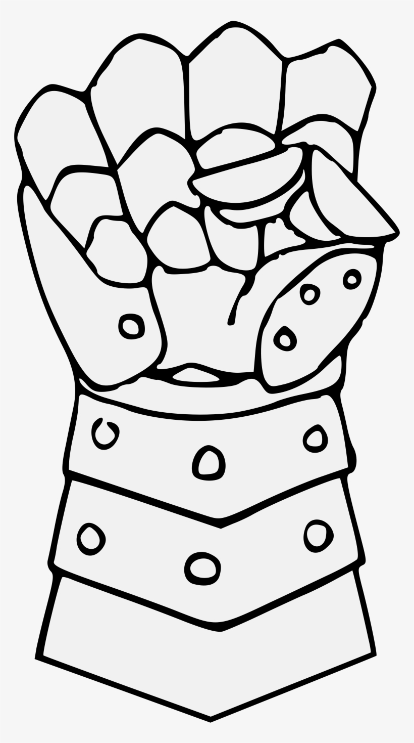 Clenched Gauntlet - Line Art, transparent png download