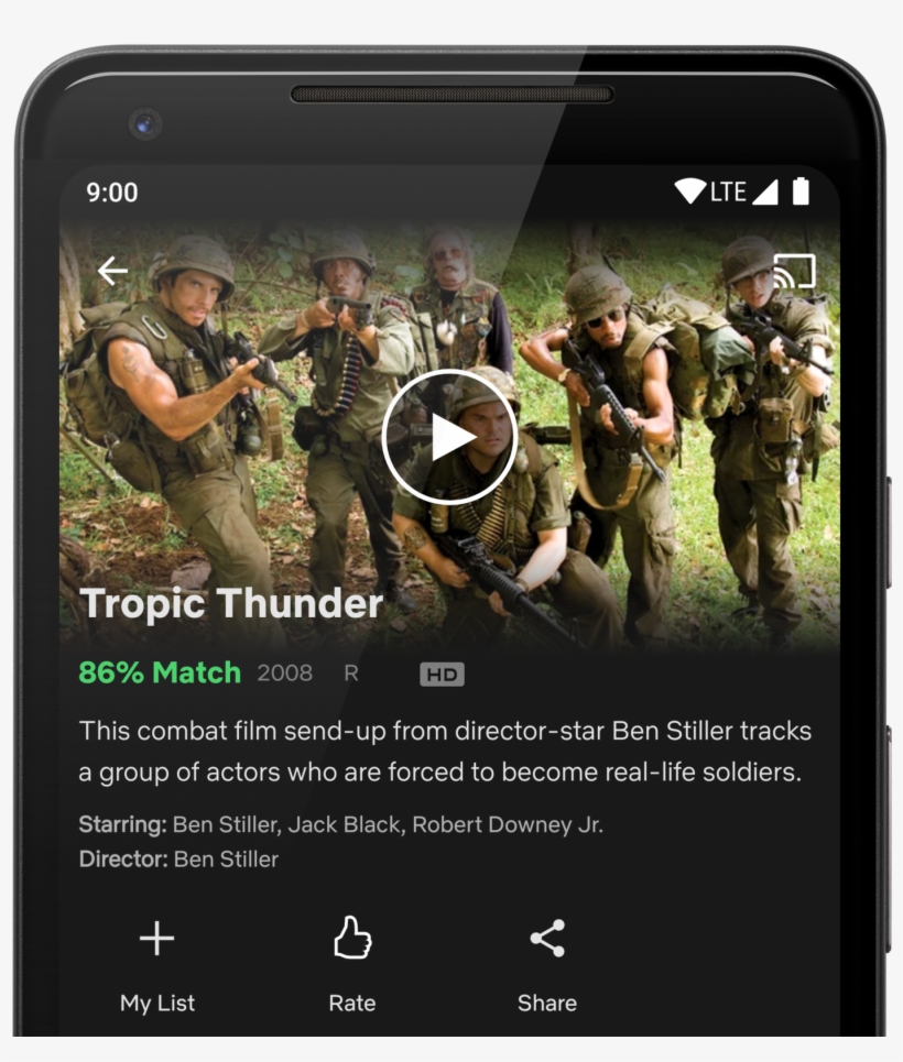 10 Awesome Movies That Are Leaving Netflix In July - Tropic Thunder Vietnam, transparent png download