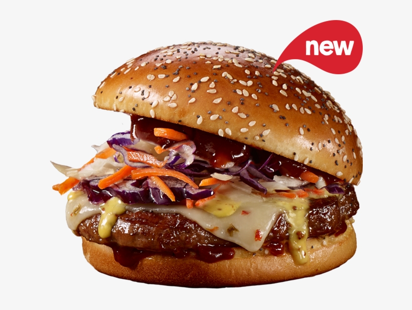 100% Canadian Angus Beef Patty, Topped With Smoky Bbq - Mcdonalds Smokehouse Bacon Burger, transparent png download