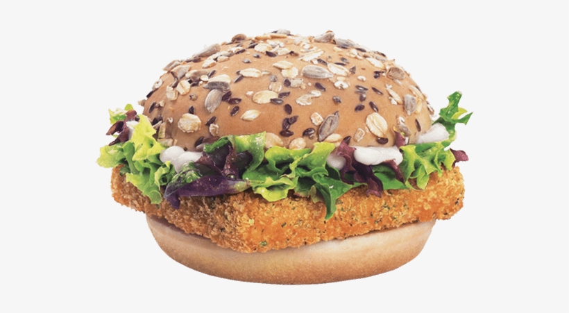 Mcdonald's Singapore Breaded Salmon With Paella Spice - Hamburger, transparent png download