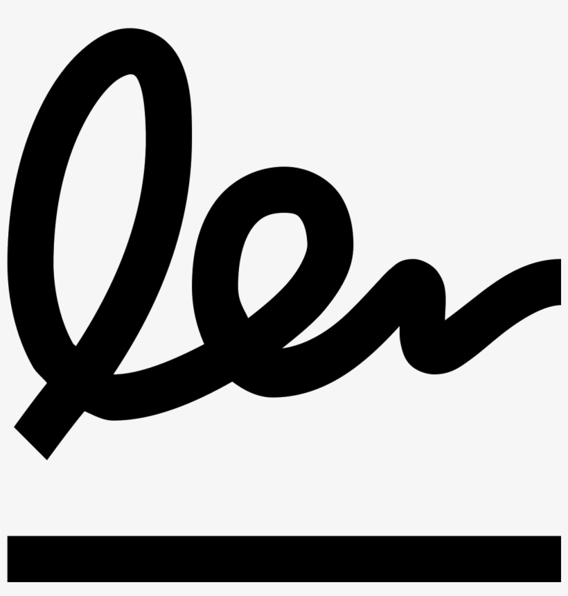 This Is An Image Of A Signature With A Horizontal Line - Signature Icon Png Free, transparent png download