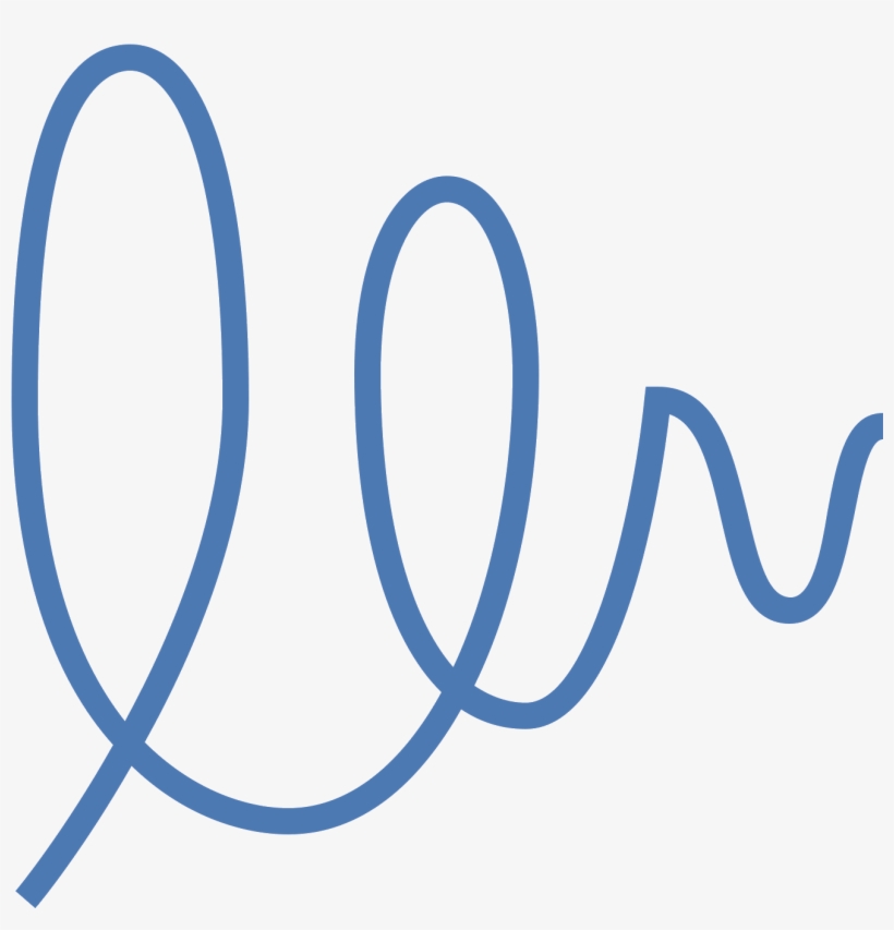 This Is An Image Of A Signature With A Horizontal Line - Icon, transparent png download