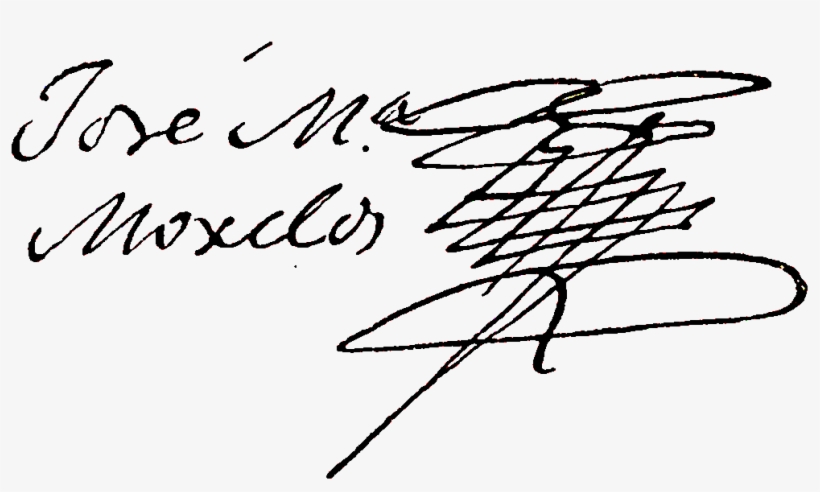 Signature Of Jose Ma Morelos - Firma De Jose Maria Morelos Y Pavon, transparent png download
