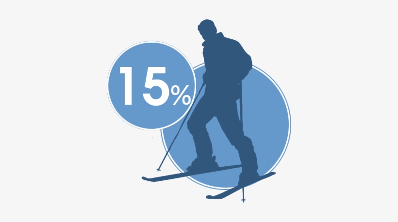 15% - Skiing, transparent png download