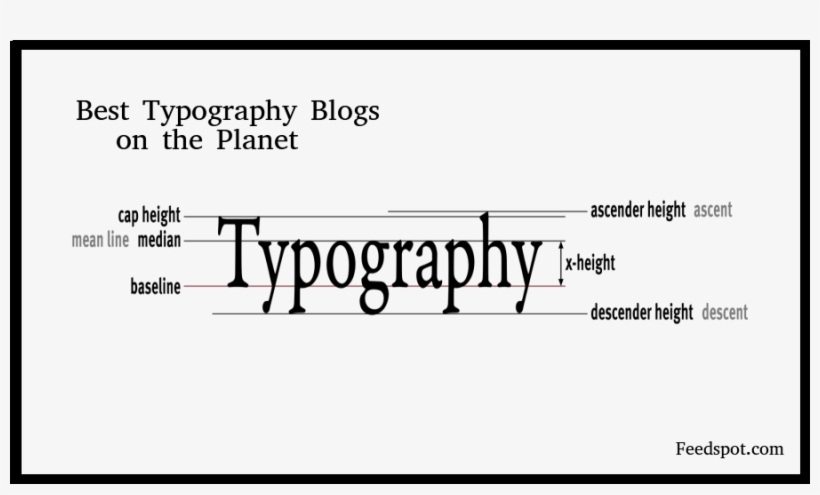 The Best Typography Blogs From Thousands Of Top Typography - Typography Decal Baseline Median, transparent png download