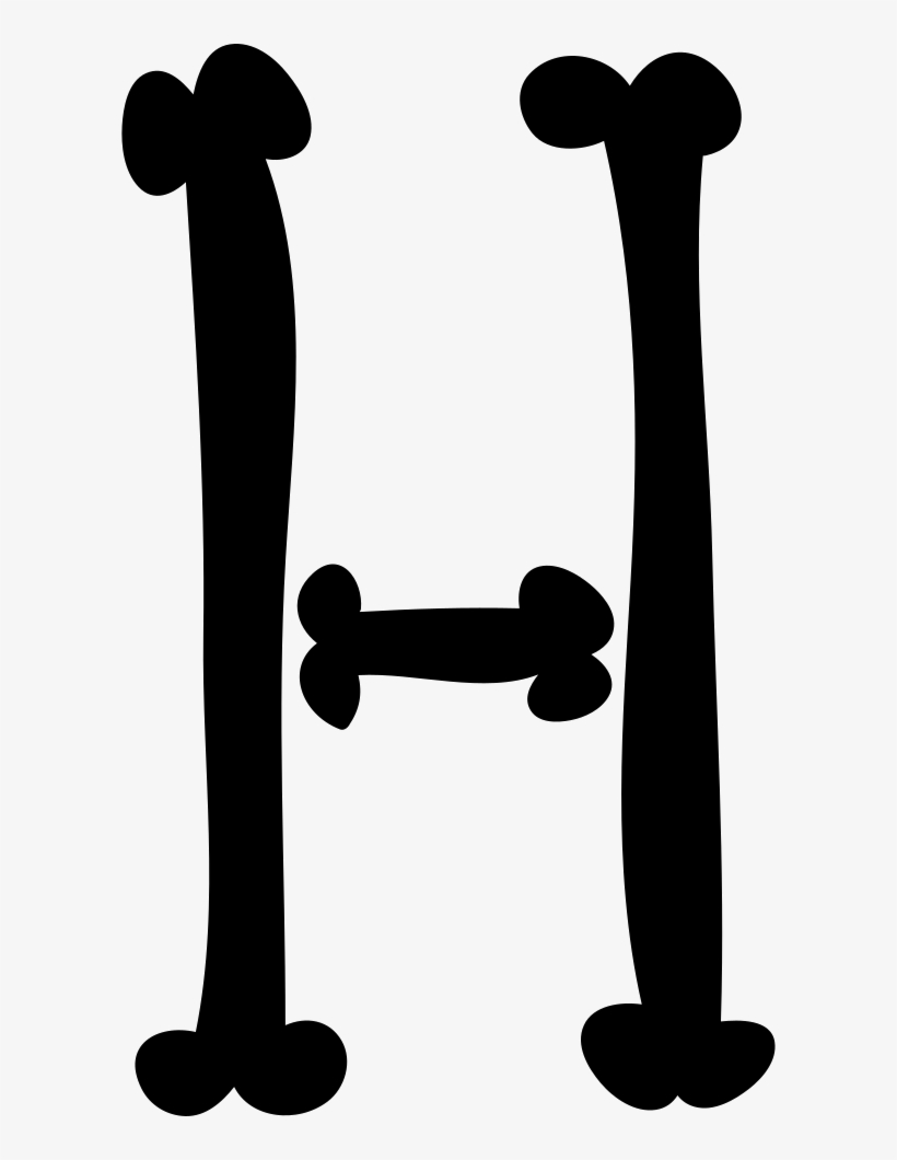 Letter H Of Filled Halloween Bones Typography Comments - H Png, transparent png download