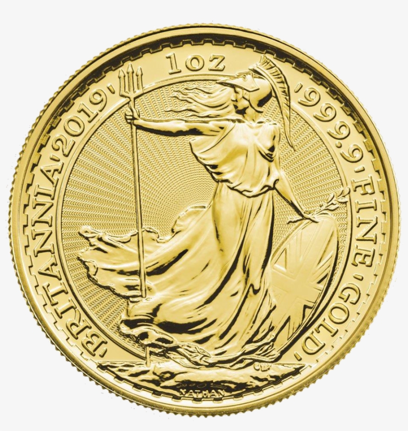 2019 Uk Britannia 1oz Gold Coin - Britannia Gold Coin 2014, transparent png download