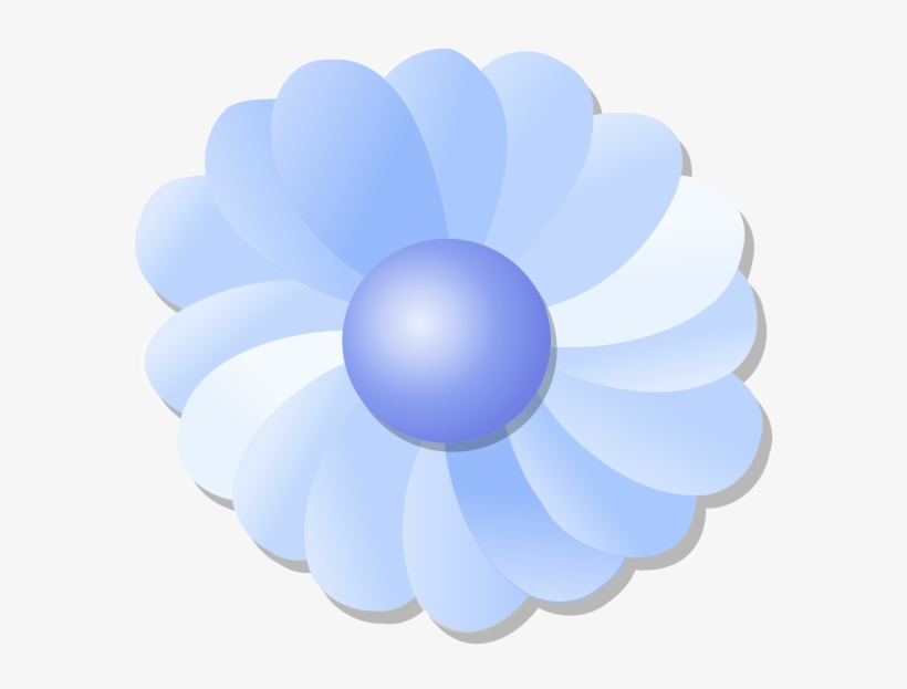 Blue Flower Png Clip Arts - Vector Graphics, transparent png download