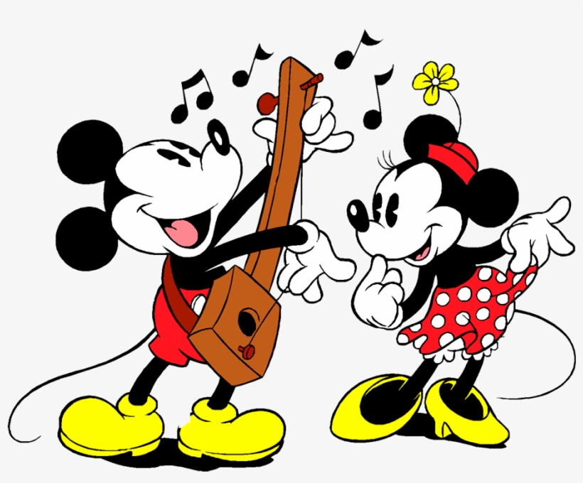 Png Files Cartoon Characters On A Transparent Background - Mickey E Minnie Tocando, transparent png download