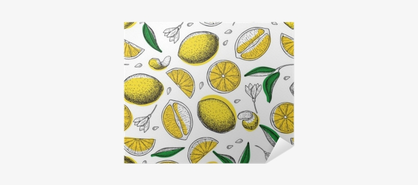 Lemon Vector Seamless Pattern - Lemon Pattern, transparent png download