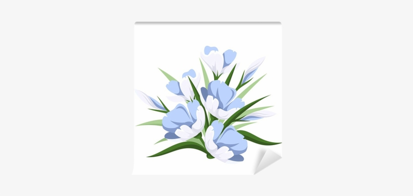 Blue Crocus Flowers - Flores Blancas Vector, transparent png download
