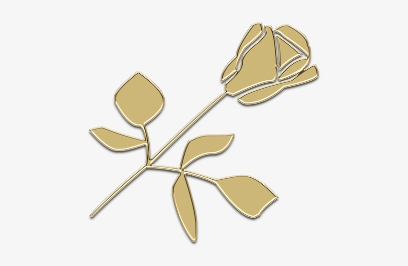 Rose, Gold, Symbol, Sign, Flower, Icon, Gift, Flowers - Rose Icon Gold, transparent png download