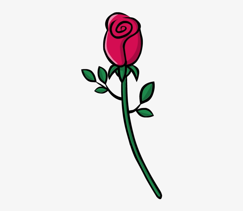 Clip Art Flower Decoration Symbol Love Leaves Petals - Budding Rose Clip Art, transparent png download