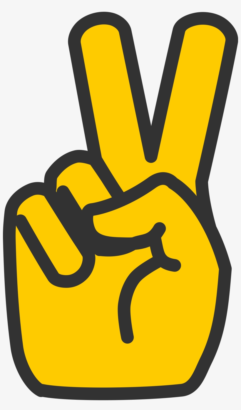 Open - Victory V Sign, transparent png download