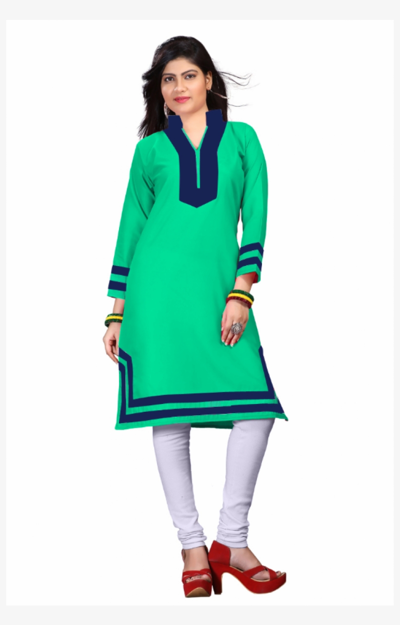 Shop Designer Green Cotton Kurti Green Cotton, Ethnic, - Costume, transparent png download
