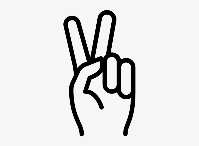 Peace Rubber Stamp - Victory Sign Transparent Background, transparent png download