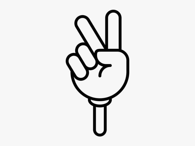 Victory Sign Rubber Stamp - Rubber Stamping, transparent png download
