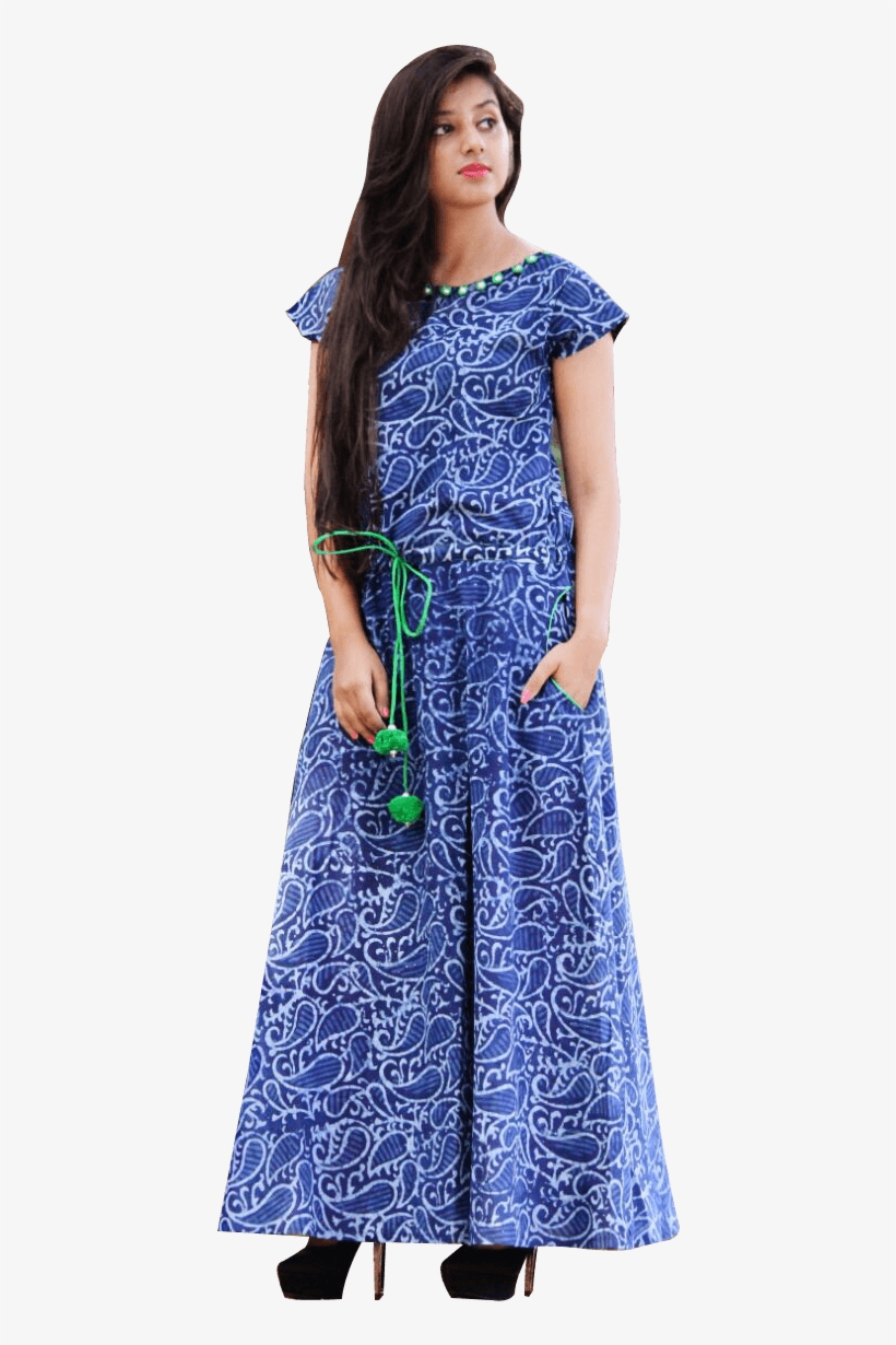 Floor Length Kurti - Gown, transparent png download