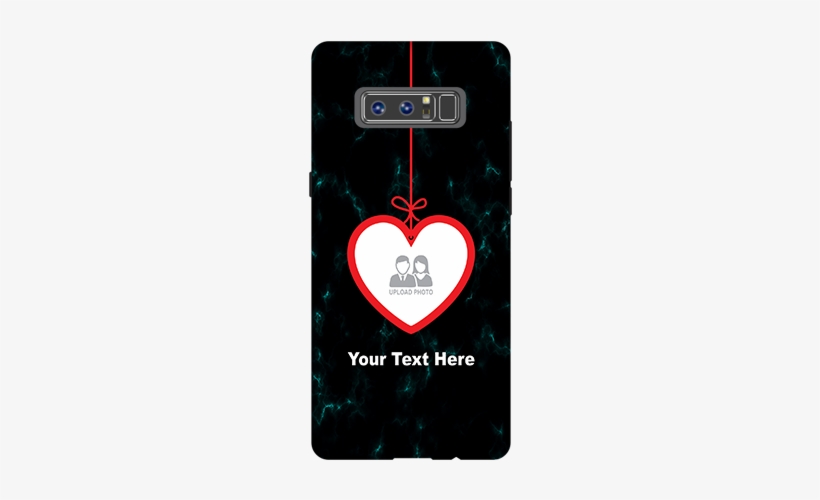 Samsung Galaxy Note 8 Hanging Heart Mobile Cover - Mobile Phone, transparent png download