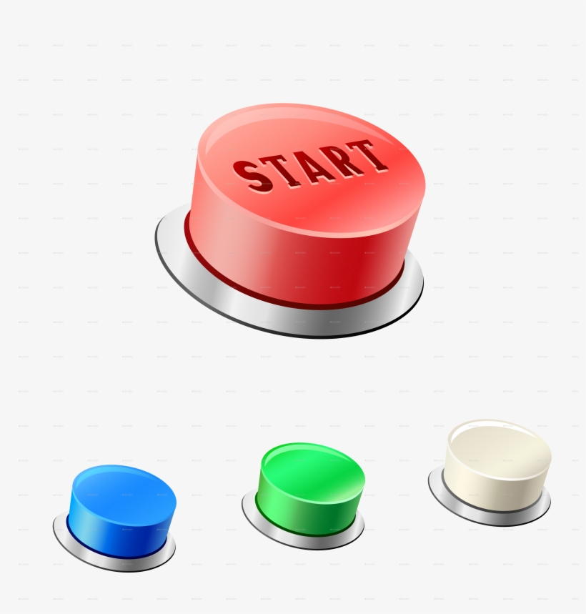 3d Mega Round Buttons - Illustration, transparent png download