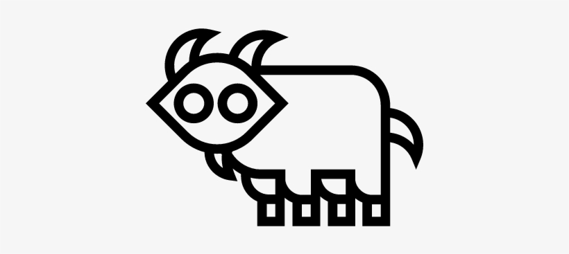 Goat Facing Left Vector - Goat, transparent png download