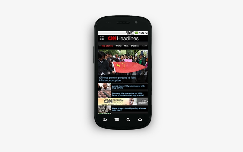 Cnn App For Android Mobile - Iphone, transparent png download