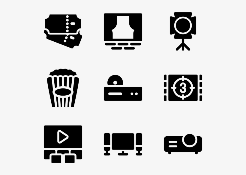 Movies And Cinema Fill - Icon Social Media Png, transparent png download
