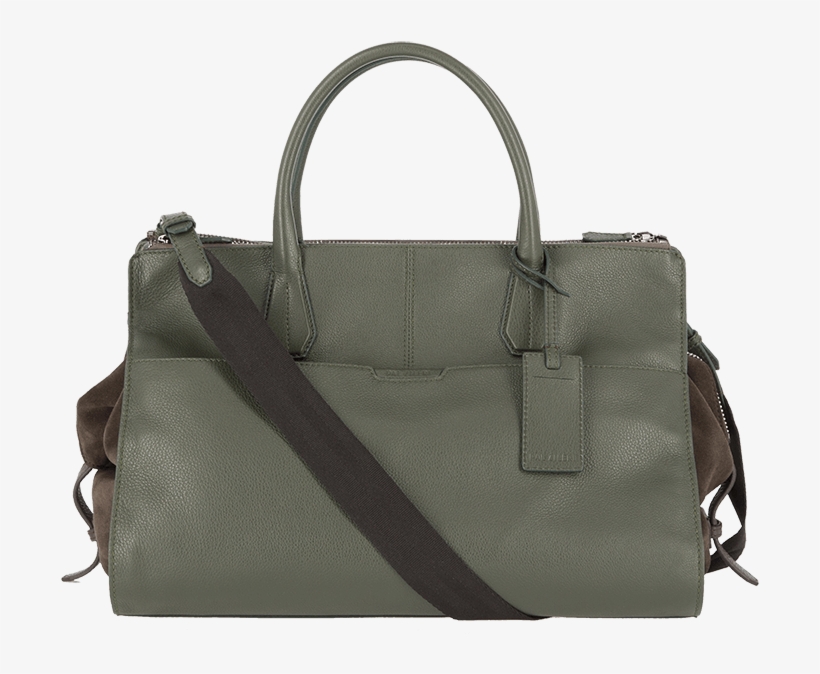 Calfskin Leather And Nylon Weekend Bag - Nylon, transparent png download