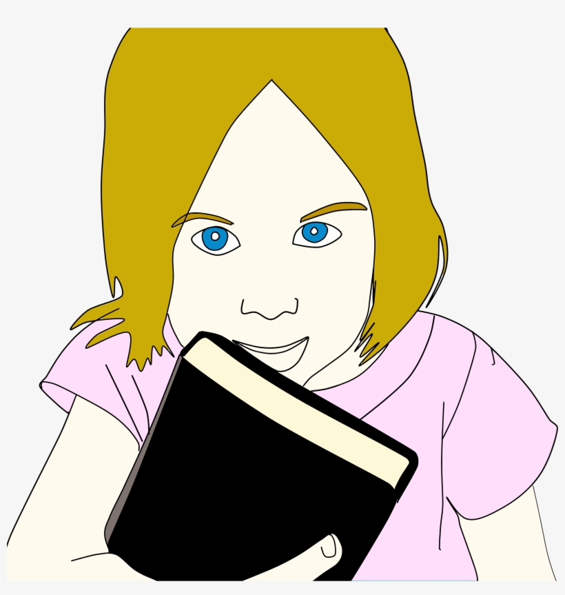 This Free Icons Png Design Of Girl With Book Portrait, transparent png download