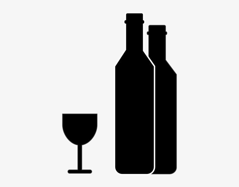 Glass And Bottle Free Icon - Wine Bottle, transparent png download